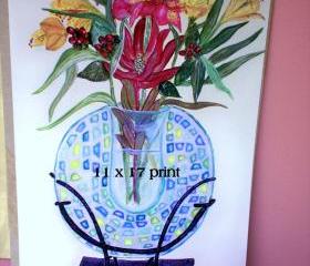 Mosaic Vase 11 x 17 print