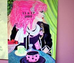 Pink Hair 11 x 17 Print